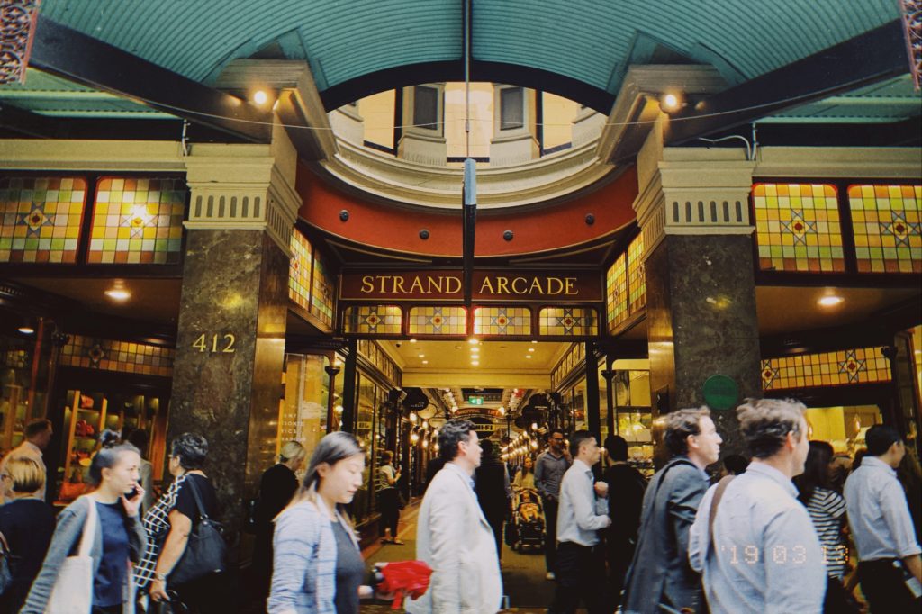 Outside the Strand Arcade