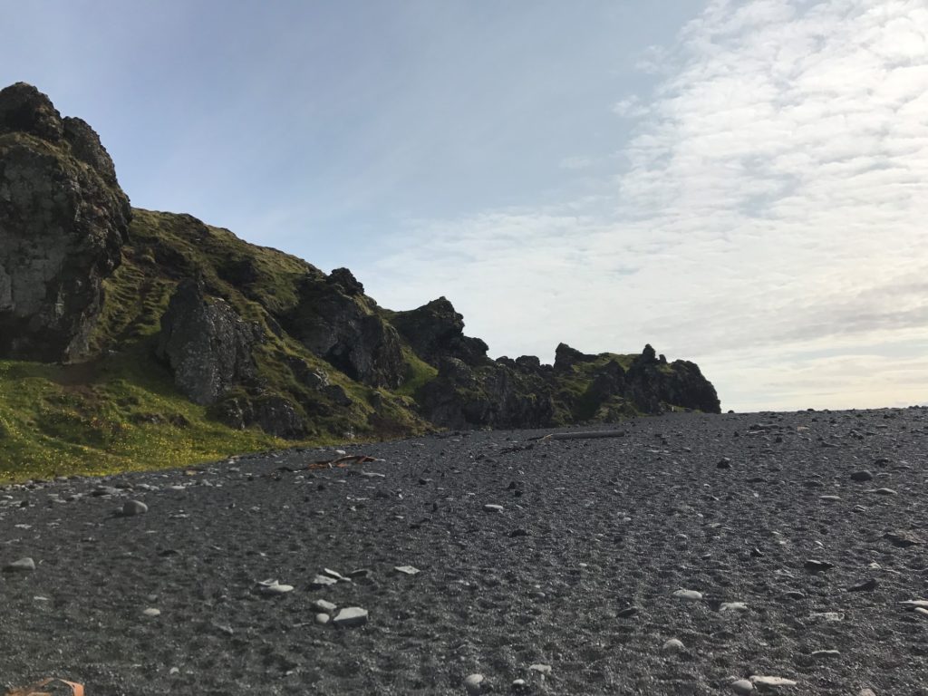 Sideview of Djupalonsandur Beach