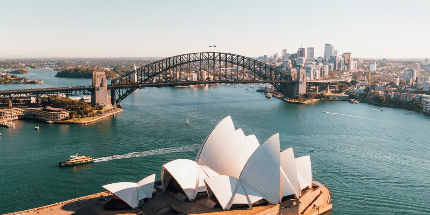 Sydney Harbour where the Opera House and Bridge is